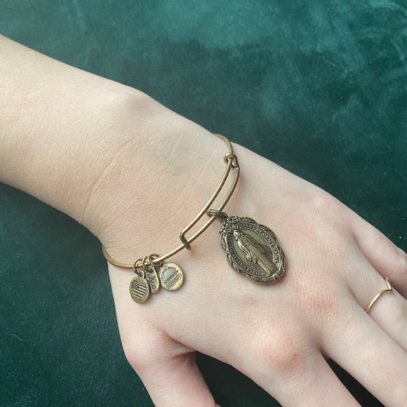 Alex and Ani Mother Mary Bracelet | Gold - Picture 1 of 6